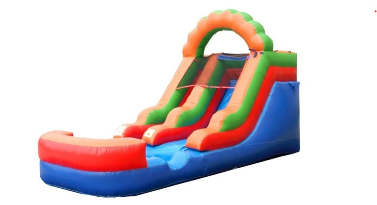 12' Rainbow Inflatable Water Slide