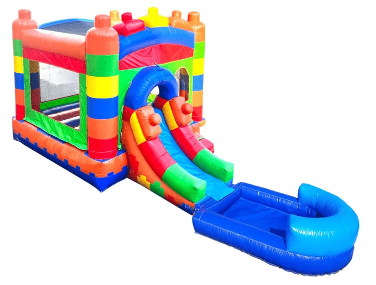 Lego Bounce House with Slide and Pool