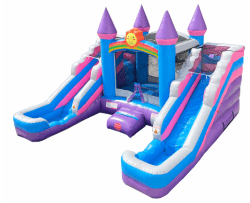 pink1 1746034431 Unicorn Inflatable Double Water Slide Bounce House
