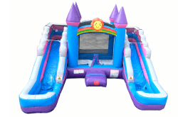 Unicorn Inflatable Double Water Slide Bounce House