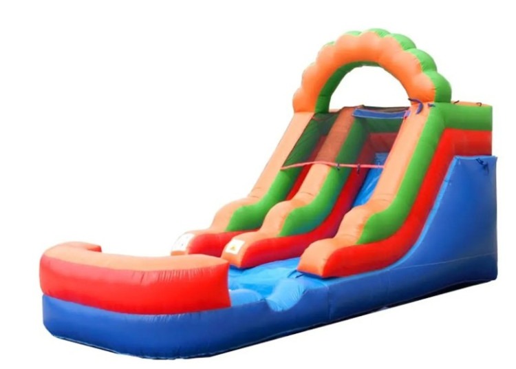 12' Rainbow Inflatable Water Slide